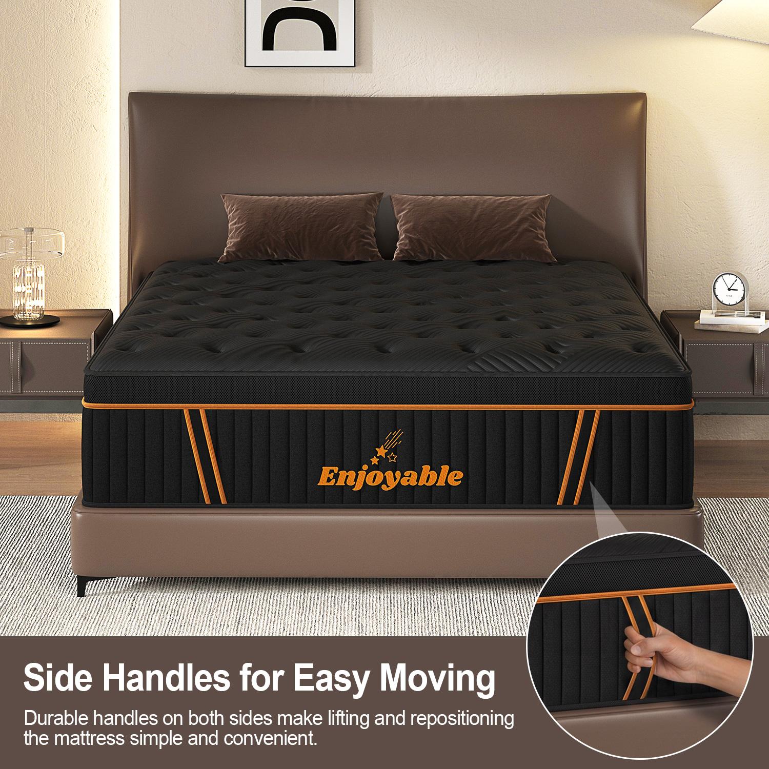 14" Twin Full Queen King Mattress,  Hybrid Mattress with Gel Memory Foam and Individually Pocket Innerspring Euro Top Mattresses Medium Firm for Motion Isolation, Edge Support, 100 Night Trial