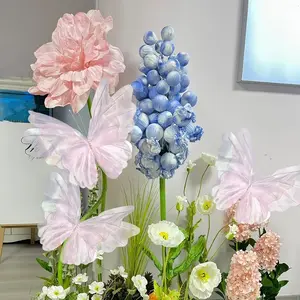 1pc Giant Laser reflective yarn Artificial Butterfly, 20 Inch Butterfly, Wing Curve Adjustable Butterfly, Birthday Party Supplies, Wedding, DIY Decoration, Party, Home, Celebration, Christmas Gift, New Year Gift