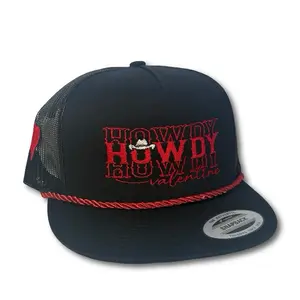 Howdy Valentine SnapBack Hat with Red Rope