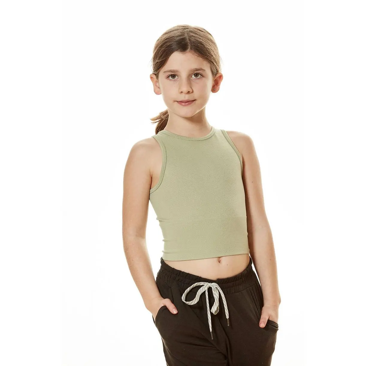 Sage Chevron Top