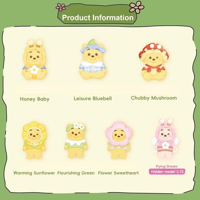 [Holiday Surprise Blind Box]Disney Winnie the Pooh Garden Series Blind Box – Cute Mystery Collectible Figurines for Gifts & Home Decoration