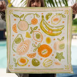Tropical Fruit Bandana, Cute Aesthetic Summer Head Scarf Must Have