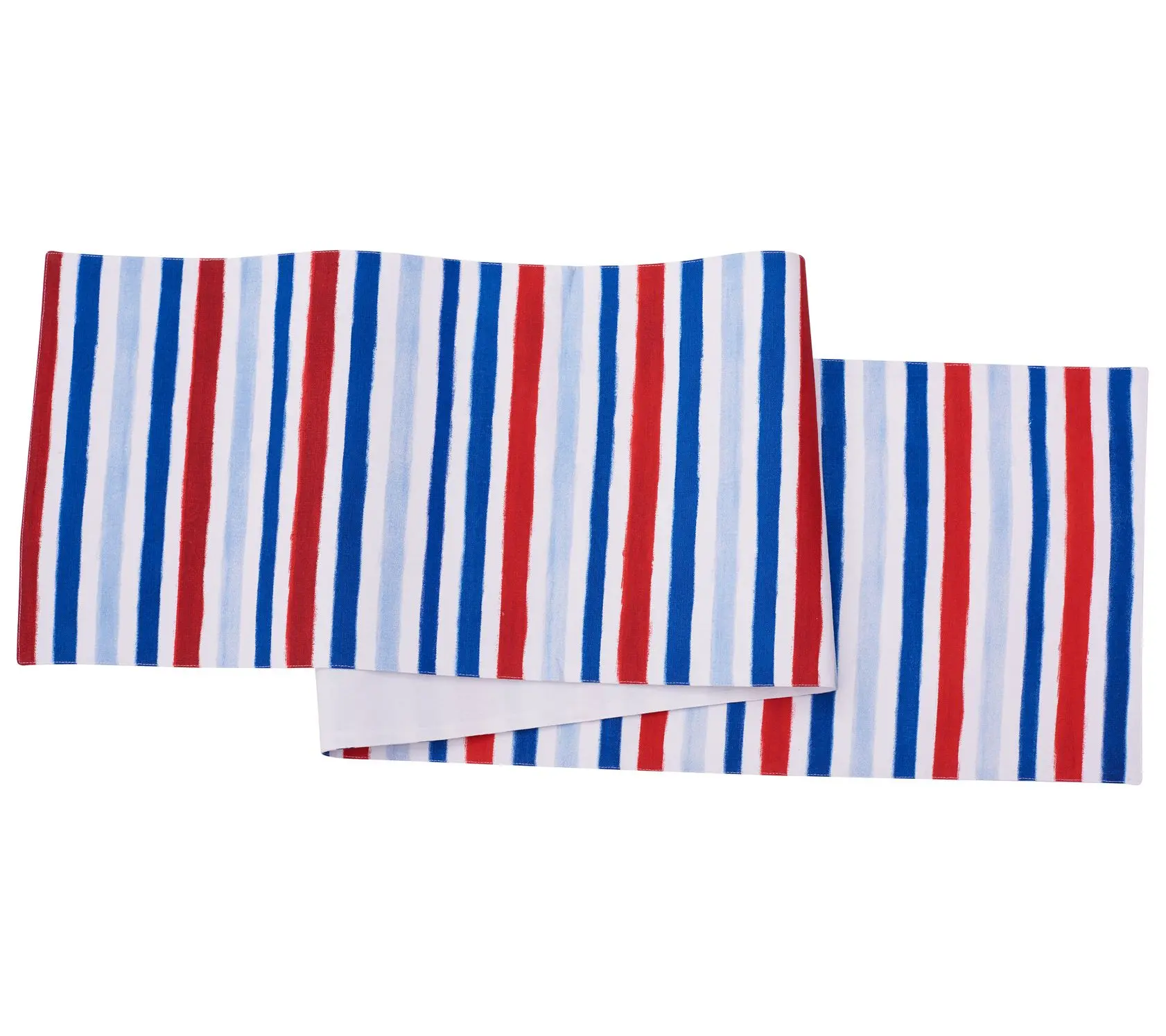 Watercolor Patriotic Stripe Table Runner by Valerie