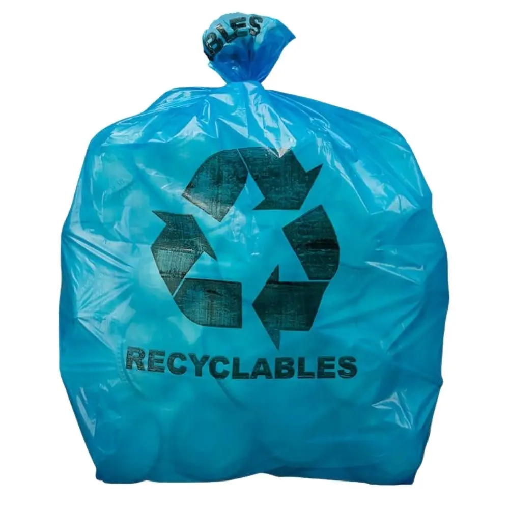 12-16 Gallon Recycling Bags with Symbol - 1.2 Mil - 250/Case