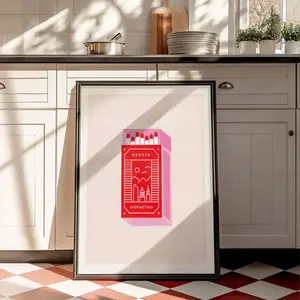 1pc Frameless Denver Matchbox Art Print, Pop Art Wall Decor, and Art Prints, Modern Design Poster, Home Decoration