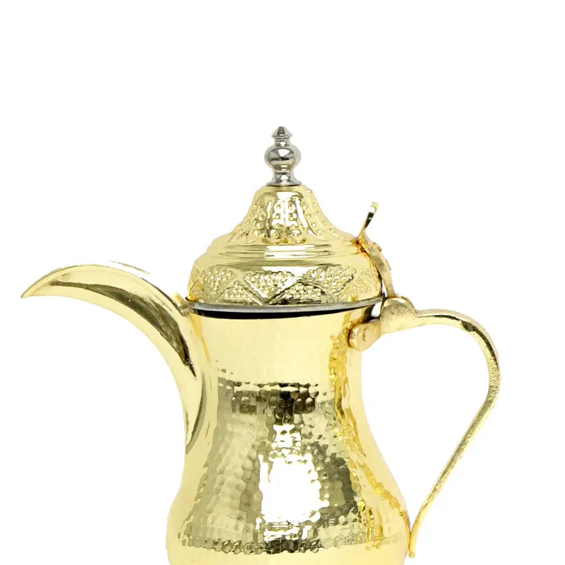 Hammered Dallah – Gold Traditional Arabic Coffee Pot