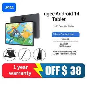 UGEE UT3 14.25" Standalone Digital Graphic Tablet - 8GB+256GB, No Computer Required, 2400 Ultra HD Full-Laminated Nano Matte LCD Surface, Android 14 OS, 10000mAh Battery, 27W Fast Charging, Built-in U-Pencil Drawing Stylus, Wireless Graphics Tablet,summer