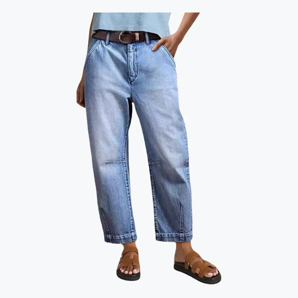 2025 Women's Casual Fashion Loose Jeans Long Pants Womenswear Streetwear Fit