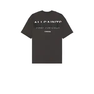 ALLSAINTS Redact Short Sleeve Crew in Washed Black