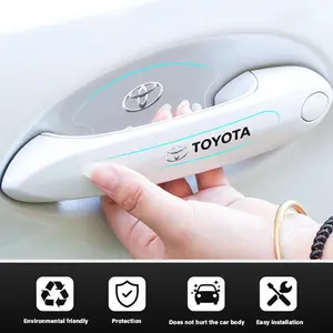 4pcs/8pcs Car Door Handle Transparent Protection Film, Compatible with Toyota Corolla, Yaris, Rav4, Camry, Avensis, Auris, C-Hr, 86, Prius Accessories