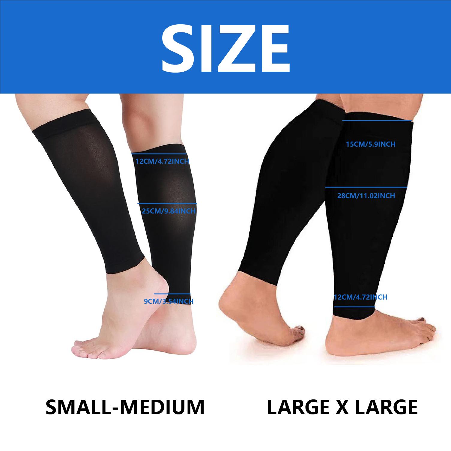 3 Pairs Calf Compression Sleeves 15-20mmHg for Women Men Leg Support Running Shin Splints Relief Knee Saver Support Running Shin Splints