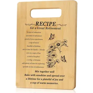 Retirement Gifts for Women Best Funny Retirement Gifts Retired Gift Idea Pocket Watch Presents for Wife Mom Aunt Grandma Sister Teachers Coworkers NurseCutting Board 7.8 * 11.8 Inch Present