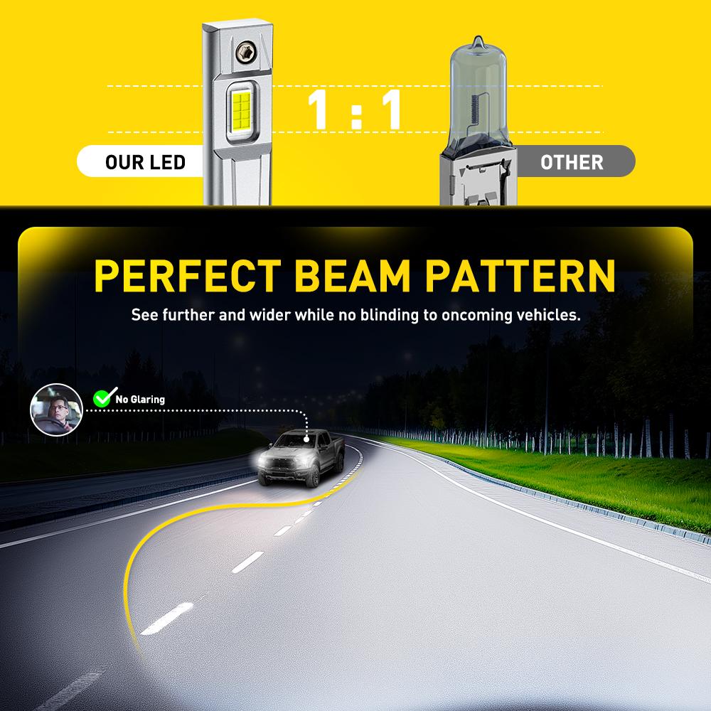 AUXITO 2026 Upgraded H1 Bulbs, 800% Brightness 6500K Cool White, 1:1 Mini Size, IP68 Waterproof Flicker-Free Automotive H1 H1LL Fog Light Bulbs, Plug and Play No Adapter Needed, Pack of 2 AUXITO 2026 Upgraded H1 Bulbs, 800% Brightness 6500K Cool White, 1:1 Mini Size, IP68 Waterproof Flicker-Free Automotive H1 H1LL Fog Light Bulbs, Plug and Play No Adapter Needed, Pack of 2