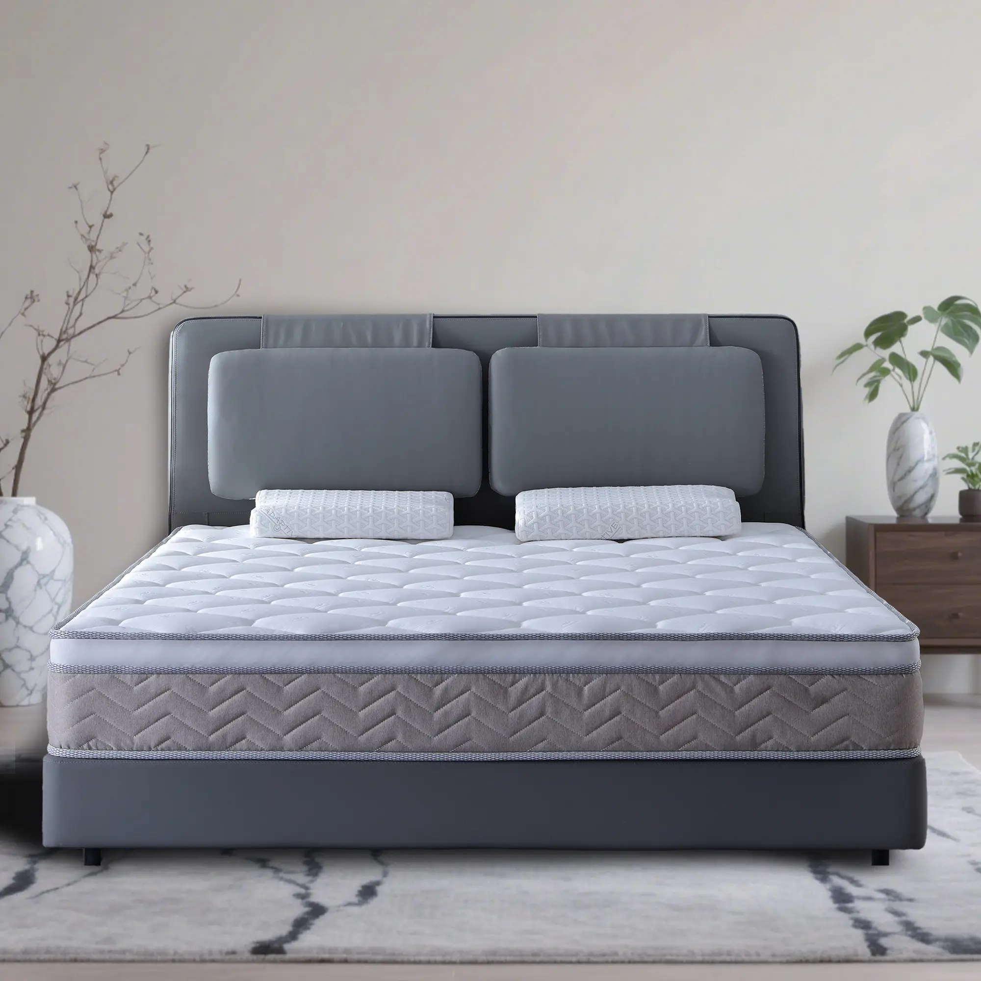 12 Inch Full Hybrid Mattress in a Box, Memory Foam Conforms to Body & Pocket Springs Reduce Motion Transfer, Oeko-Tex Certified Knit Cover, Euro Top Plush Design, Medium-Firm Support, Perfect for Couples, Dorm Rooms, and Guest Beds