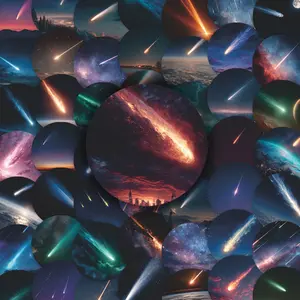 50pcs Dreamy Starry Sky Stickers Set, Aesthetic Galaxy Universe Decorative Stickers for Journals Scrapbooks, DIY Plan Book Accessories