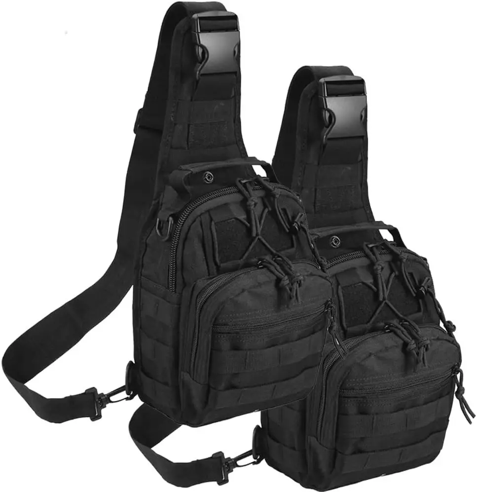 Multi-color Optional Men's & Women's Tactical Crossbody Bag Chest Bag Large-Capacity Shoulder Bag Wear-Resistant Waterproof 1000D Outdoor Backpack for Hiking Camping