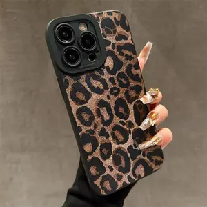 iPhone Case, Leopard Print Shockproof Slim Protective Case with Drop Protection for iPhone 16, 16 Pro, 16 Pro Max, 16 Plus, 15, 15 Pro Max, 14, 14 Pro, 13, 13 Pro, 12, 11 – Stylish Case for Men & Women