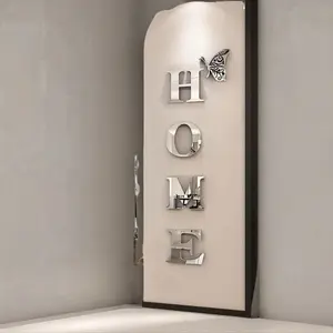 Acrylic Mirror Decorative Wall Sticker, Home Letter Sign, Wall Decor for Living Room Bedroom, Home Decor, Room Decor, Bedroom Accessories, Ornaments