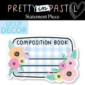 Pastel Gingham Composition Notebook Statement Piece | Pretty in Pastel