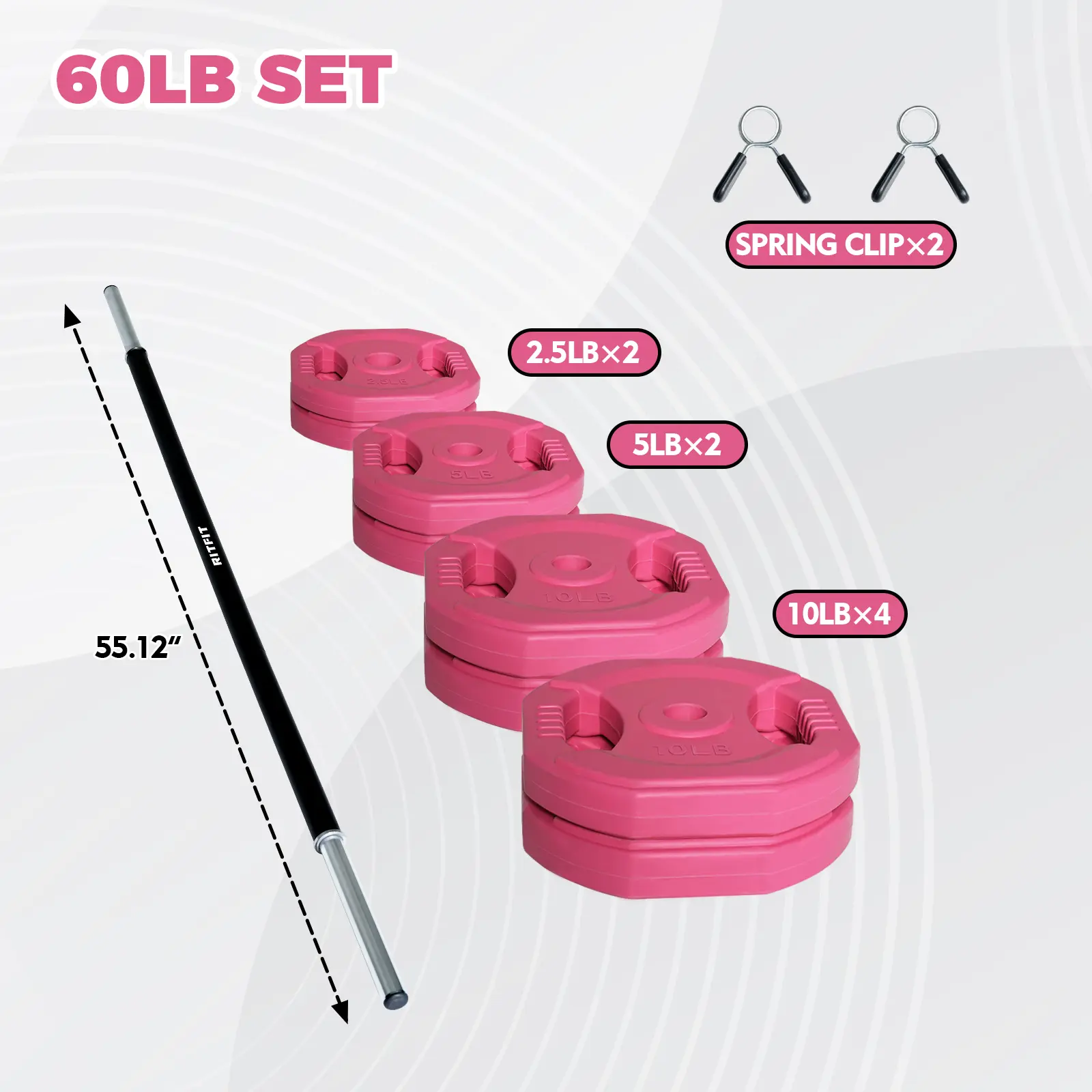Pink 60LB Set