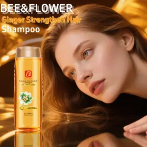 Bee&Flower Shampoo, Nourishes and Repairs Hair, Suitable for All Hair Types, Ginger Soapberry Extract Plant Formula, 400ml