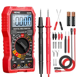 Digital Multimeter Tester Measures AC/DC Voltage,DC Current Ohm Amp Meter,Professional Multimetro Auto Voltmeter with Resistance, Diodes,Buzzer Handhold Electrial Tools