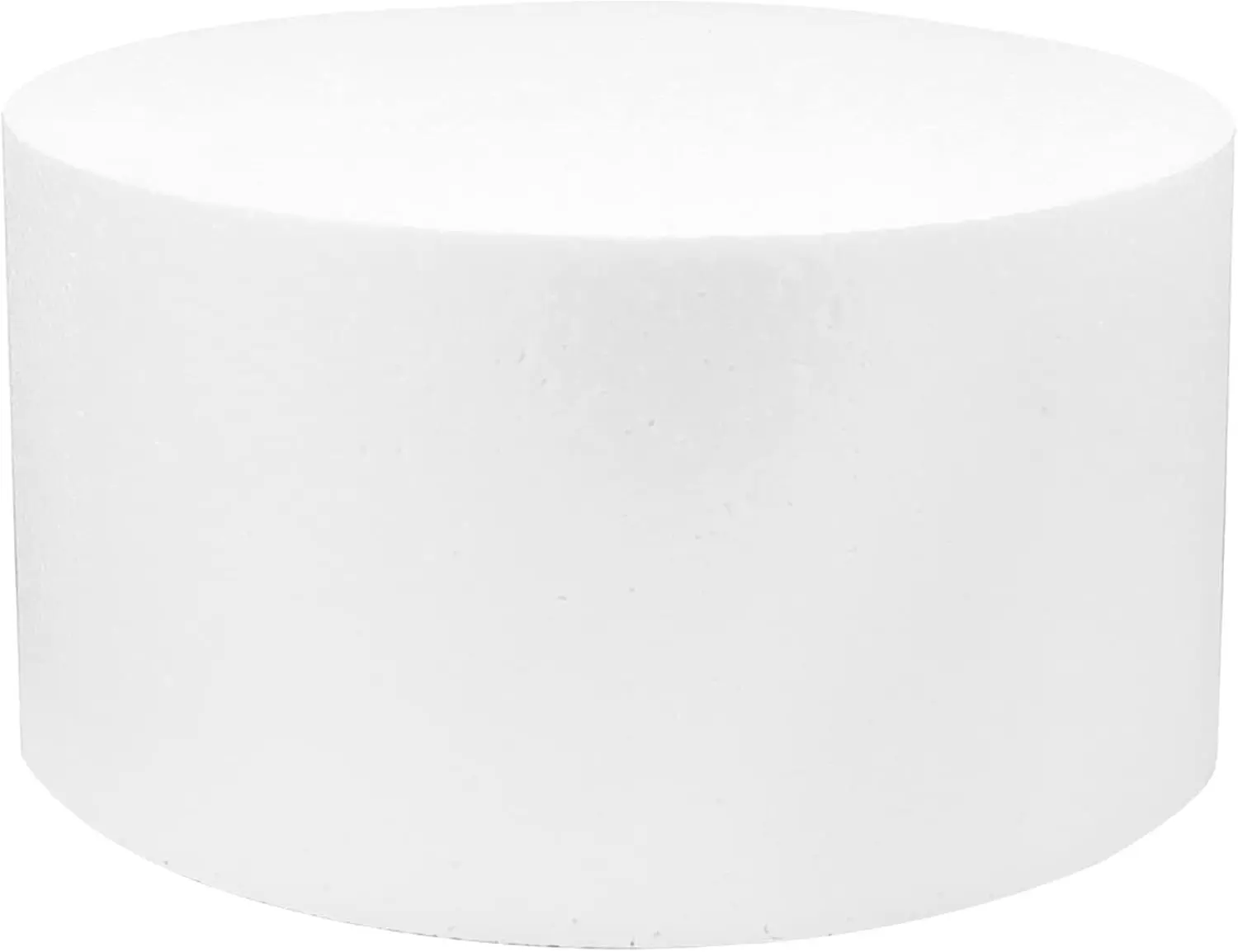 Polystyrene Dummy Cake Round Display, 10" x 6" | Lightweight foam round blank is ideal for decorating practice, window displays, and bakery demos. No baking required.