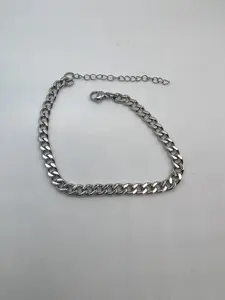 Cuban Silver Chain Stainless Steel Bracelet By JW Fashion Jewelry