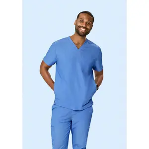 Three Pocket Top Heather Blue