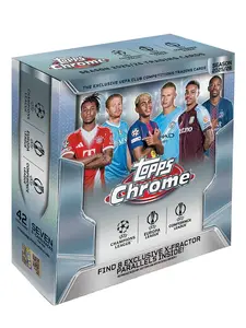 2025-26 Topps Chrome UEFA Club Competitions Soccer Sealed Mega Box