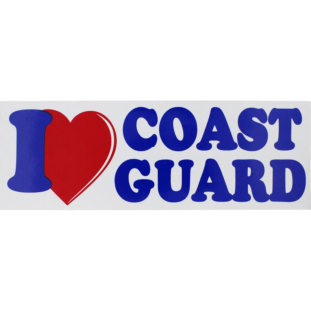 United States Coast Guard Decorative Stick-On Car Bumper Sticker, 3x9 in Automotive Exterior Accessory for Coast Guard Fans