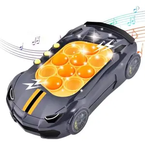 "Turbo Light-Up Racing Pop It Game - Fidget Pop Fun for Kids - Handheld Sports Car Bubble Game with Flashing Light"