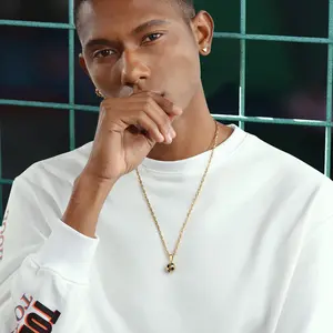 FaithHeart 3D Soccer Football Lucky Charm Pendant Necklace