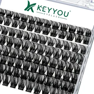 Lash Clusters,96 Pcs Cluster Lashes D Curl 10-18MIX DIY Lash Extensions Eyelash Clusters,Volume Wispy Individual Lashes Soft&Comfortable Easy DIY at Home(Y01,D-10-18MIX)