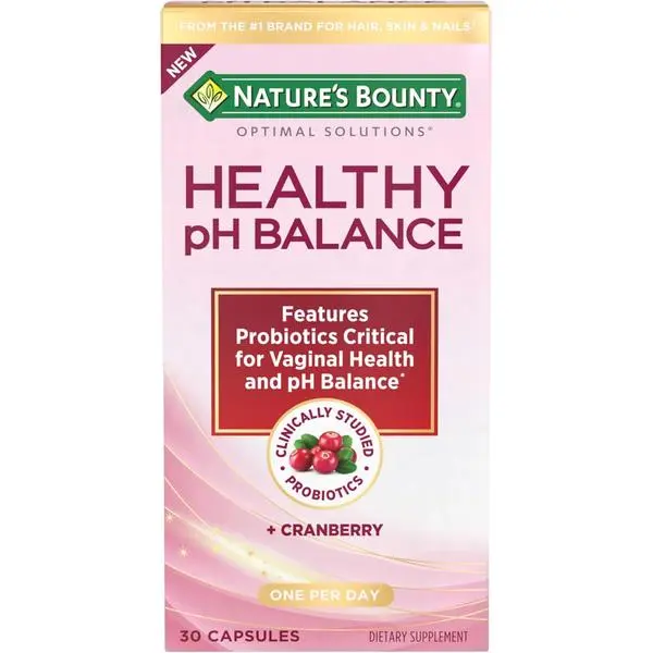 Nature's Bounty Probiotics for Women, Vaginal Probiotics for Healthy pH Balance, 2 Billion CFU, Clinically Studied Strains, Optimal Solutions pH Balance Pills, 30 Vegetarian Capsules
