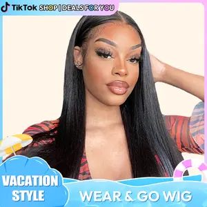 Silky Straight Glueless Wig Human Hair | Wear And Go Long Lace Front Wig #SummerVibe