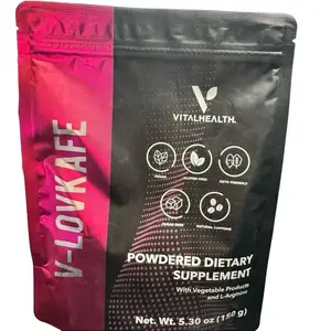 V-Lovkafe Organic Natural Powdered Dietary Supplement - Lemon Flavor, Vegan, Sugar-Free, Gluten-Free - 150g
