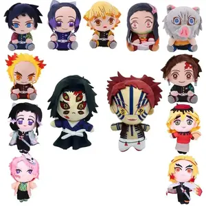 20cm Hot Japan Demon Slayer Plush Dolls Lovely Anime Kimetsu No Yaiba Kamado Tanjirou Nezuko Zenitsu Kyoujurou Toys Kids Gifts