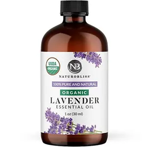 Organic Lavender Oil (1oz) – 100% Pure & Natural Certified Organic, Premium Therapeutic Grade in High Quality Glass Bottle with Dropper.