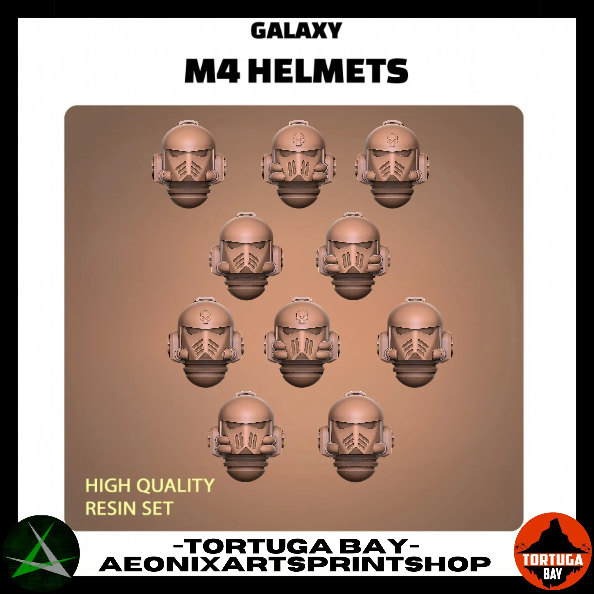 M4 Ancient Helmets | Galaxy Marines Bits (10) - MKIV Battle Brothers- Tortugabay - 3d Printed Mini Marines