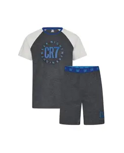 CR7 Men's Loungewear Set- Shorts, Short Sleeve