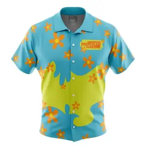 Mystery Machine Pattern Scooby Doo Hawaiian Shirt | Cool Summer Anime Vibes for Men & Fans