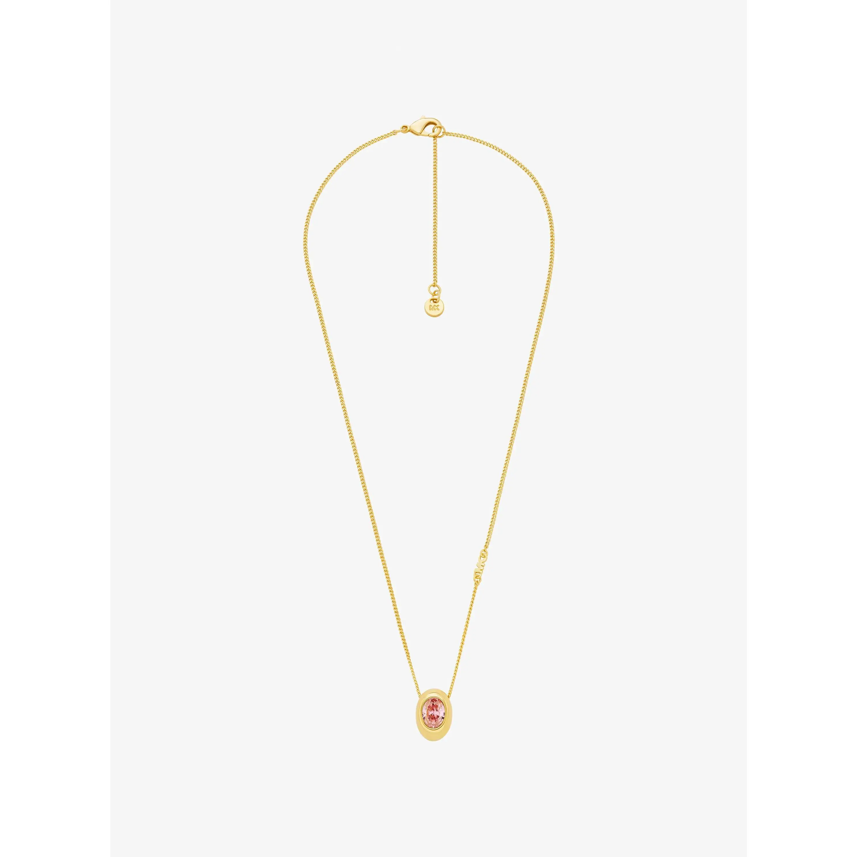 Oval Stone Pendant Necklace