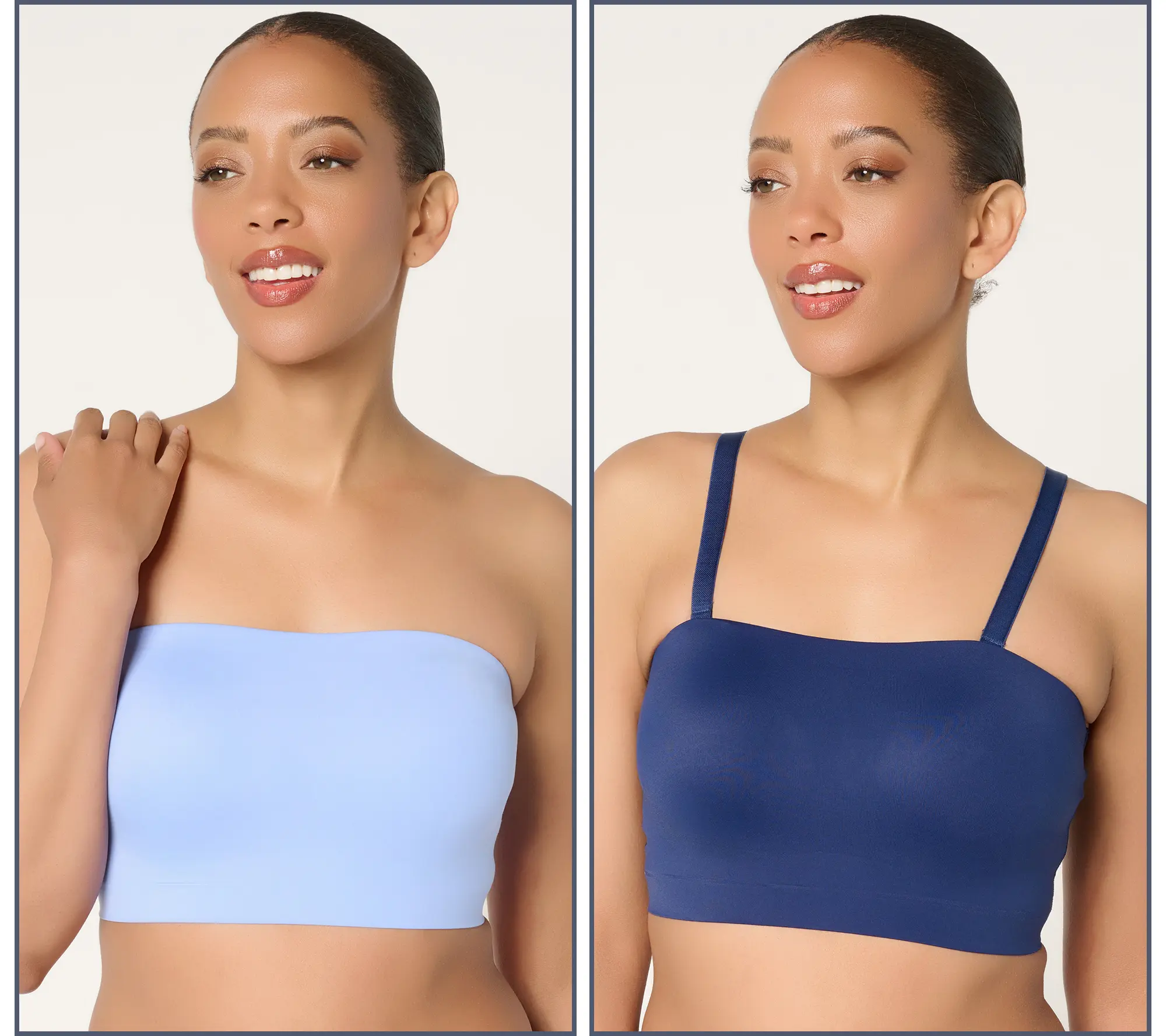 Breezies Bonded Bandeau Bra with Convertible Straps Set of 2 Breezies Bonded Bandeau Bra with Convertible Straps Set of 2