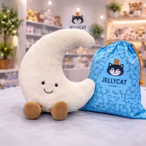 Jellycat Sun and Moon Plush Set with Official Jellycat Gift Bag – Ultra Soft Smiling Celestial Stuffed Toys, Cute Gift for Kids, Girls & Plush Collectors, US Stock