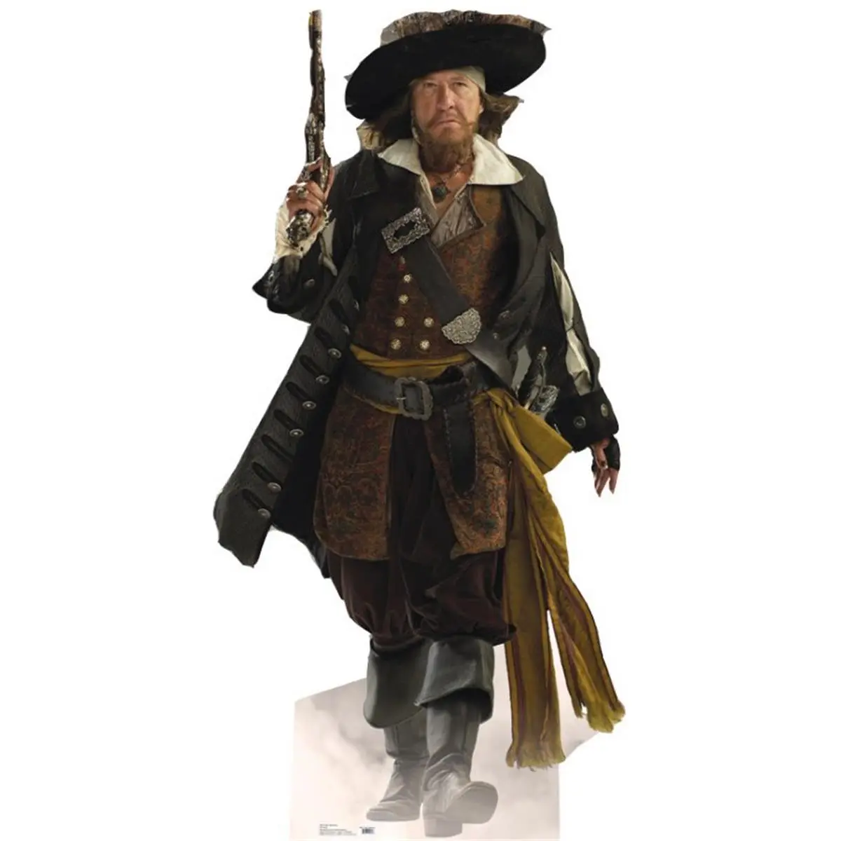 212 MAIN Capt Barbossa Life-Size Heavy-Duty Cardboard Stand-Up Display, 72x42in Wall-Mountable Decor, Folds Flat for Easy Storage, Ideal for Room Decor