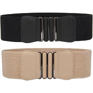 Women's Elastic Wide Stretchy  Cinch Belt Waistband For Dresses