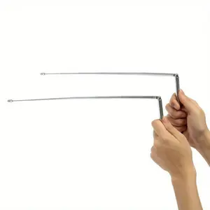 2-Pack Alloy Foldable Detection Rods - Hunting/Water Search Lost Item Finder, Lightweight Compact Durable Tool for Paranormal Investigation