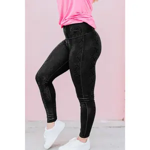 Tummy Control Leggings - Snakeskin Print | Womenswear Comfort