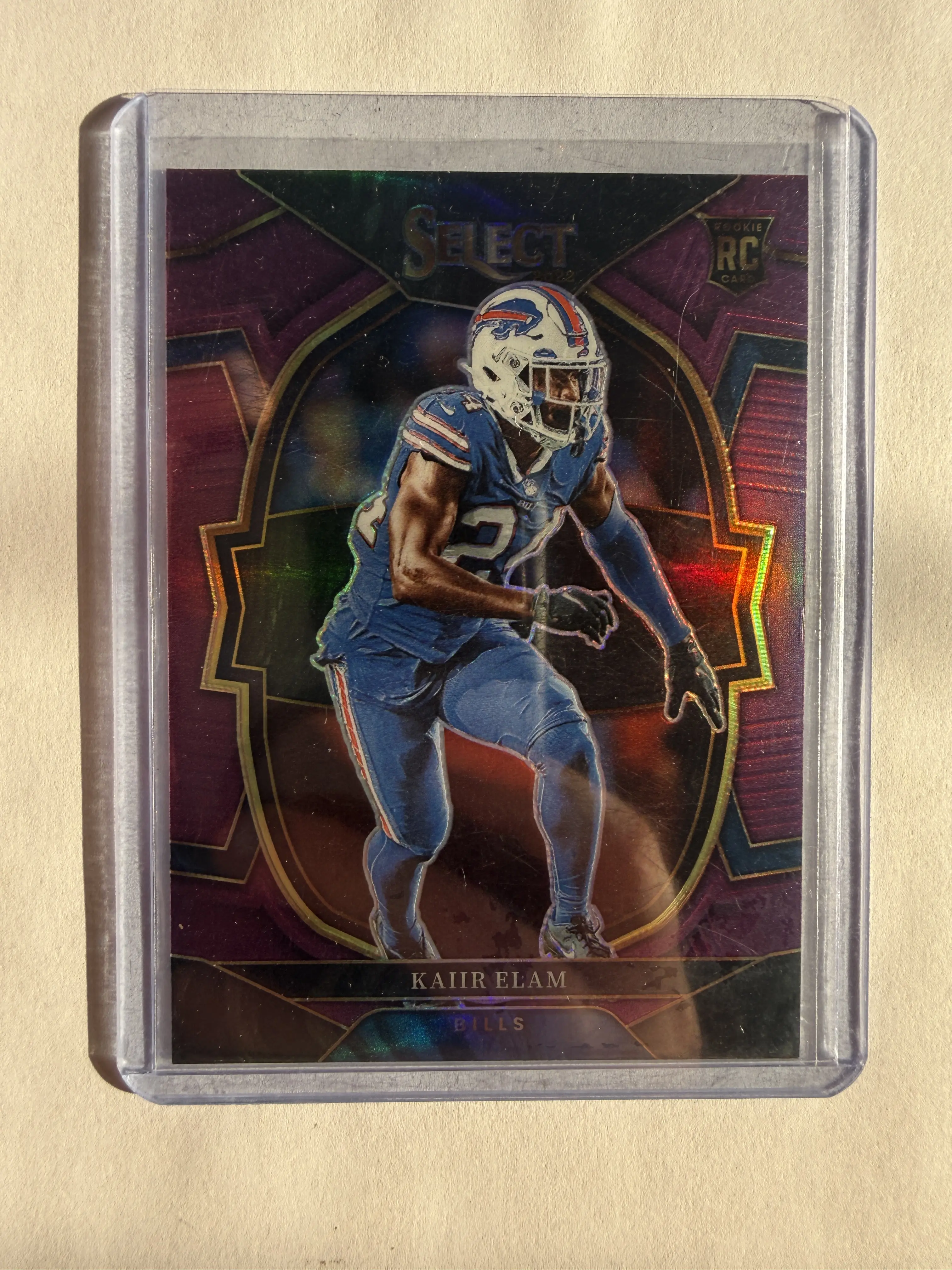 2022 Panini Select #98 Kaiir Elam Purple Prizm #37/75 Buffalo Bills